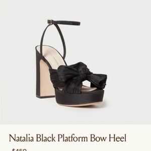 Loeffler Randall Black Bow Platform Heels